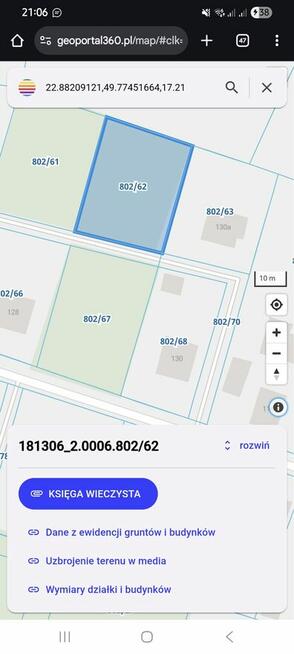 Działka rolno-budowlana z wydanymi WZ, Siedliska k. Przemyśl
