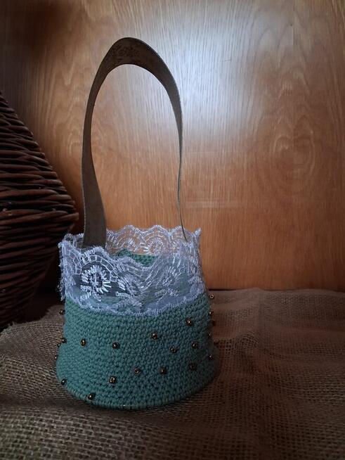 Koszyk wielkanocny, handmade 25 x 10 x 10 cm