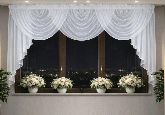 Lambrekin 250-280 cm, firana woda, firany szyte