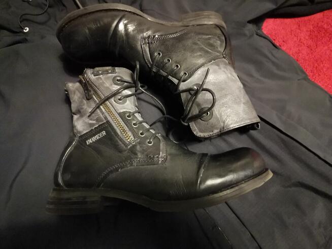 Trapery BUNKER Rozm. 44 Skóra Naturalna NOWE bez metki