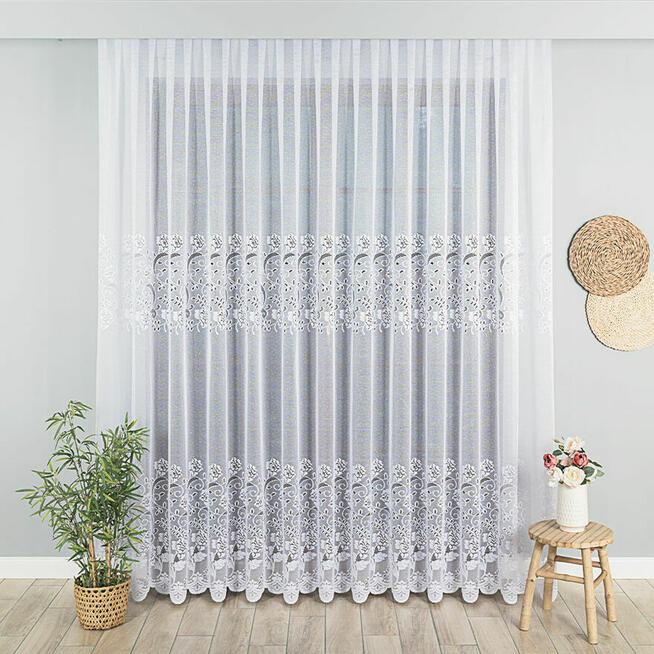 Firany żakardowe na metry i na taśmie marszczącej, sklep