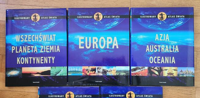 Ilustrowany atlas świata 5 tomów