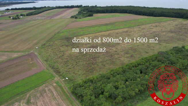 Działka nad jeziorem blisko morza Łabusz Koszalin