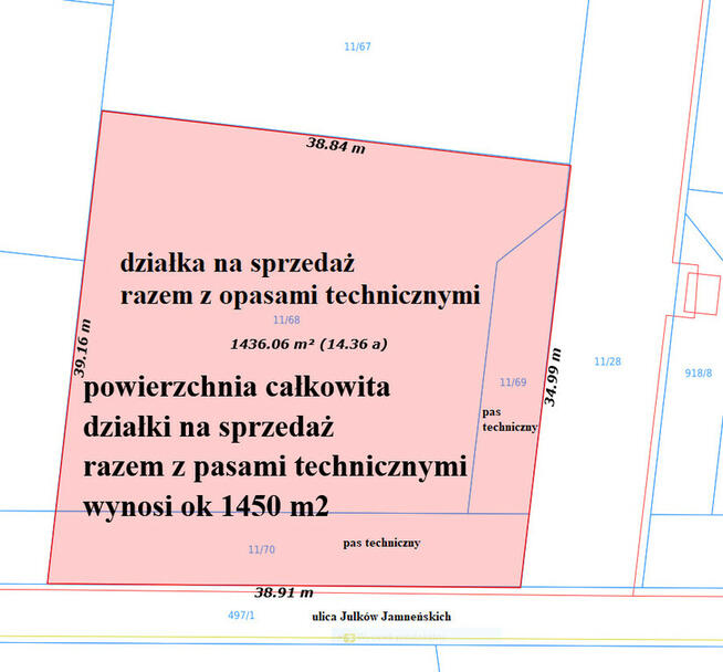 Jamno Łabusz Koszalin działka budowlana z warunkam
