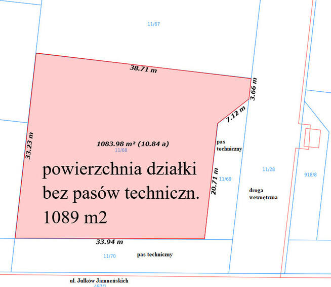 Jamno Łabusz Koszalin działka budowlana z warunkam
