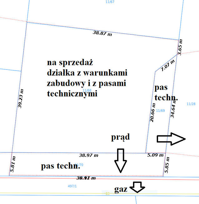 Jamno Łabusz Koszalin działka budowlana z warunkam