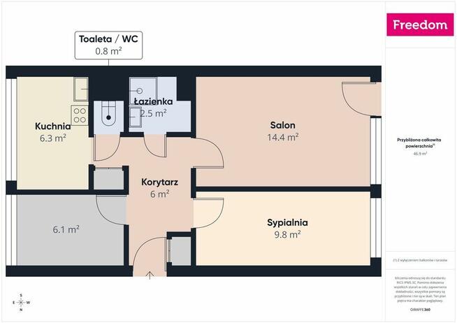 3 pokoje, osobna kuchnia | 48 m² Lublin | Okazja!