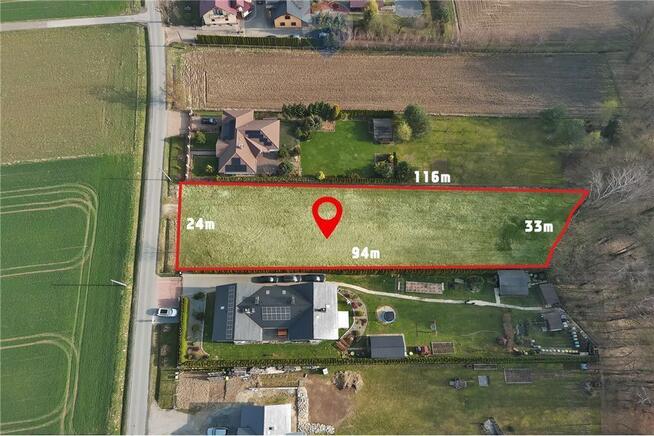 Działka budowlana 2426m2 z furtką do lasu