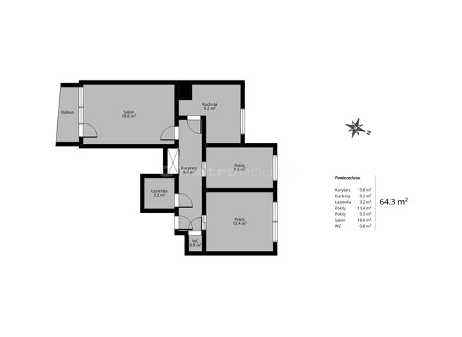 Przestronne, rozkładowe mieszkanie w centrum Łodzi