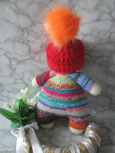 Zabawka amigurumi*Pluszak*Kolorowa Owieczka bobas*Handmade