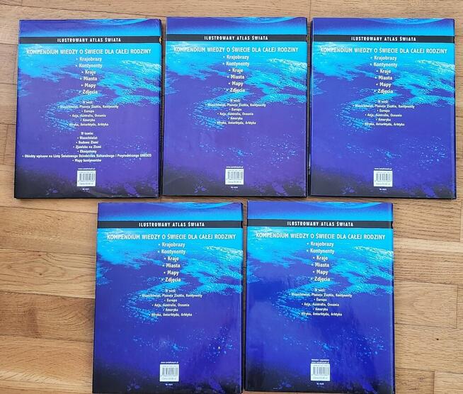 Ilustrowany atlas świata 5 tomów