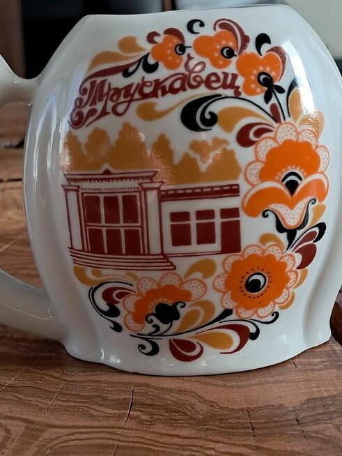 Para kubków uzdrowiskowych Truskawiec – Vintage PRL/ZSRR