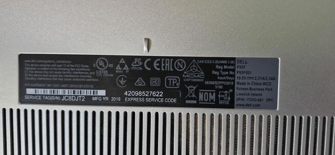 Laptop uniwersalny Dell Inspiron P85F001 5584, super stan !!