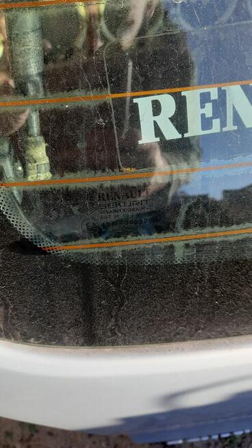 Klapa tył reno scenik 1 lift z otwieraną szybą kolor srebny