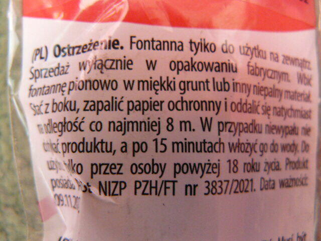 Fontanna swietlna 16 cm 2 zl