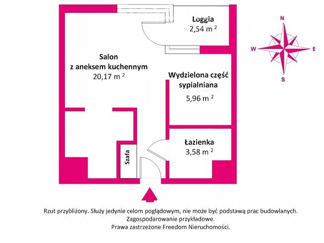 Nowoczesne studio niedaleko metra, górny Mokotów