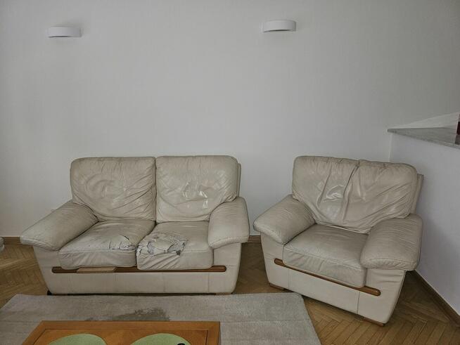 Meble KLER: odsprzedam fotel, a kanapy: 2 i 3 oddam gratis