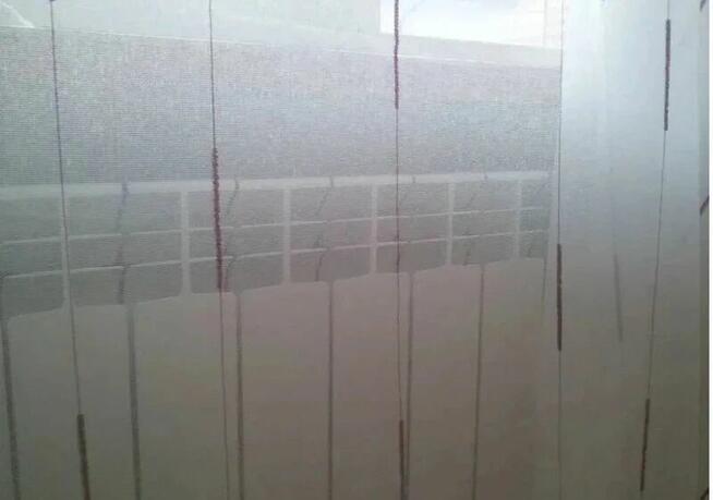 Biała w prążki wrzos (fiolet) wys 300 x 160 cm firanka siate