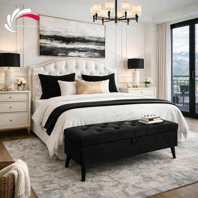 Ławka pikowana ze schowkiem GG-2 do przedpokoju i salonu