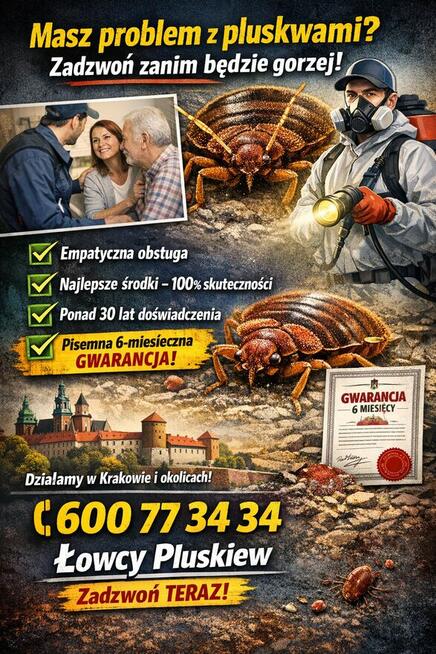 Łowcy Pluskiew profesjonalne usuwanie pluskiew