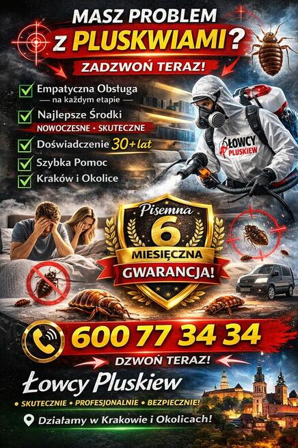 Łowcy Pluskiew profesjonalne usuwanie pluskiew