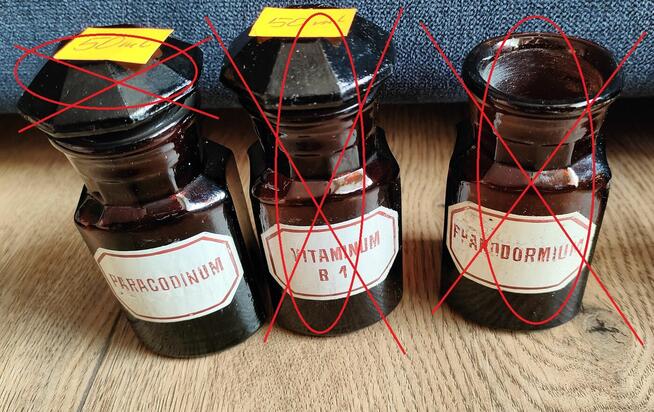 Butelki szklane apteczne - 1L , 50 ml