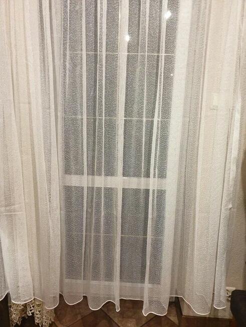 Siateczka firanka żakardowa biała szer 145 x 210
