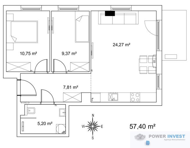 Jasne 3-pokojowe z klimatyzacją, gotowe, widokowe