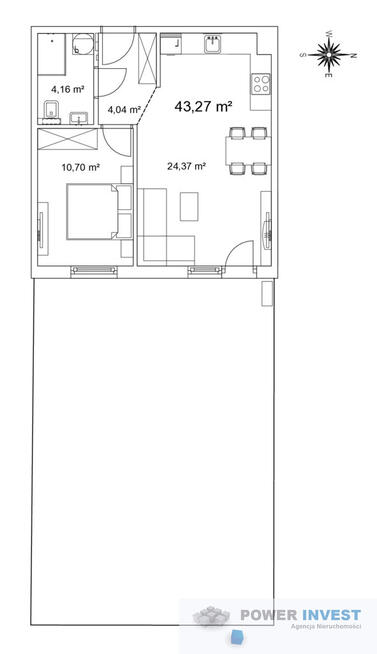 Ruczaj, 2-pokoje z klimatyzacją, ogródek, gotowe