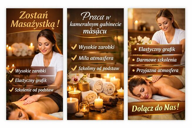 Masażystka – wysokie zarobki | elastyczny grafik | szkoleni