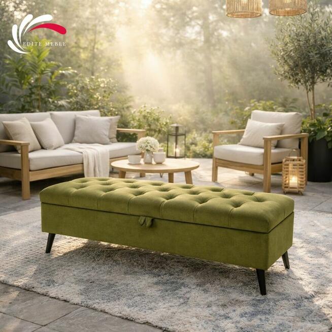 Ławka pikowana ze schowkiem GG-2 do przedpokoju i salonu