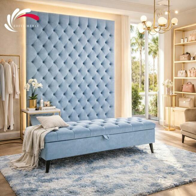 Ławka pikowana ze schowkiem GG-2 do przedpokoju i salonu