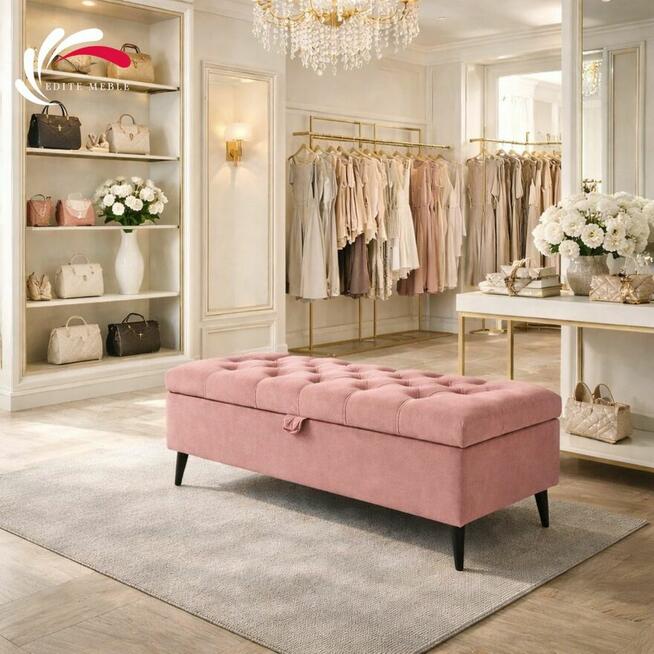 Ławka pikowana ze schowkiem GG-2 do przedpokoju i salonu