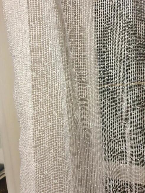 Siateczka firanka żakardowa biała szer 145 x 210