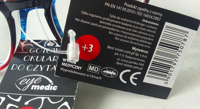 Okulary do czytania +3.00 EyeMedic Wyrób medyczny Różnewzory