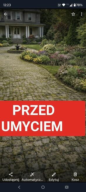 Mycie kostki brukowej