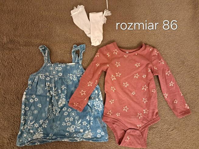 Paka ubranek dla dziewczynki r. 80-86
