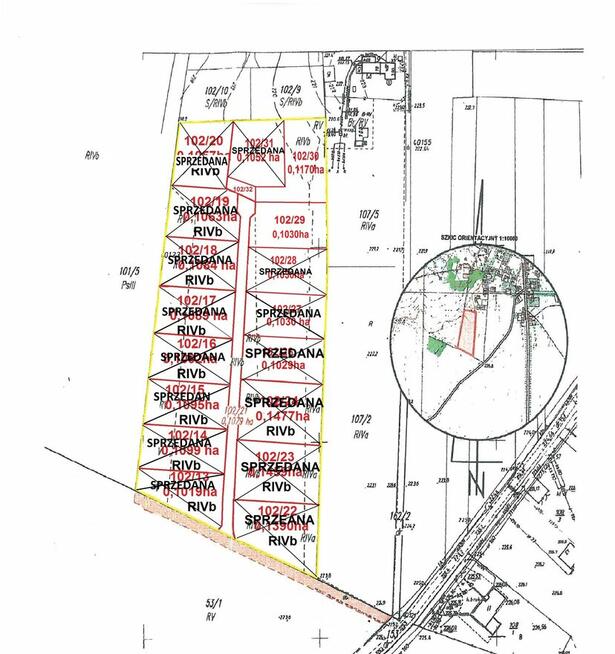 Działki budowlane na sprzedaż w m. Koźmin koło Zgorzelca