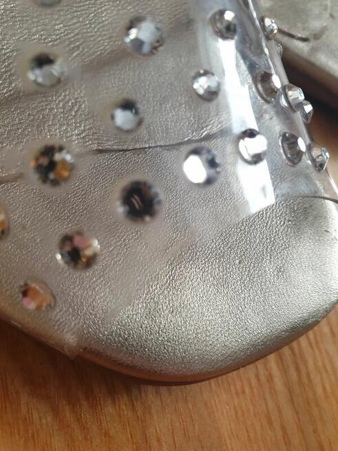 Sandały Brenda Zaro 37 szampańskie z dżetami