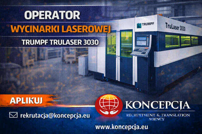 OPERATOR/KA WYCINARKI LASEROWEJ CNC (Weißenburg-MH-DPK-DE)