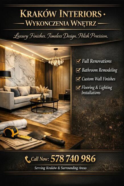 Wykończenie Wnętrz. Malarz Tapeciarz Kraków