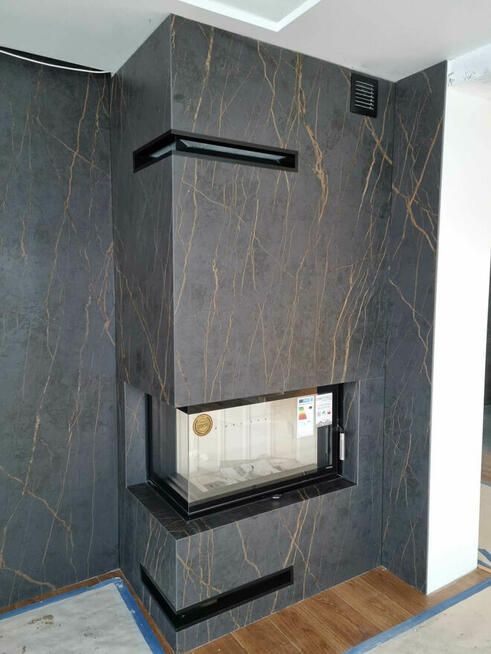 Kominki- okładziny z granitu, marmuru, konglomeratu i spieku