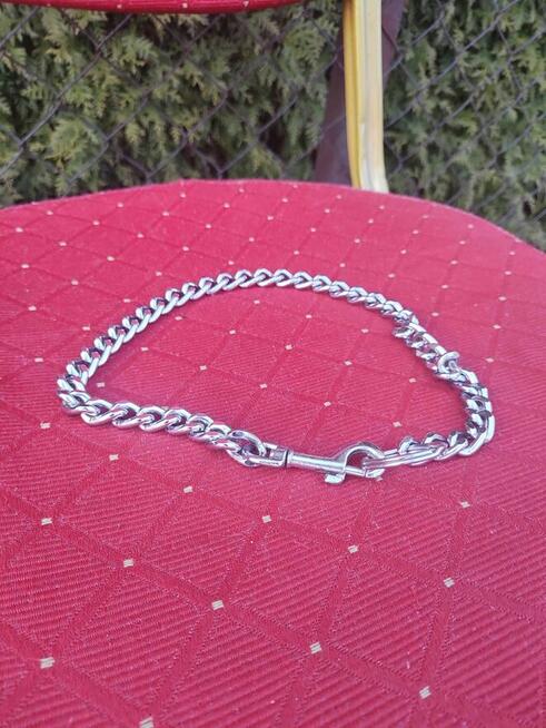 Obroża dla Psa Psów metalowa srebrna łańcuch