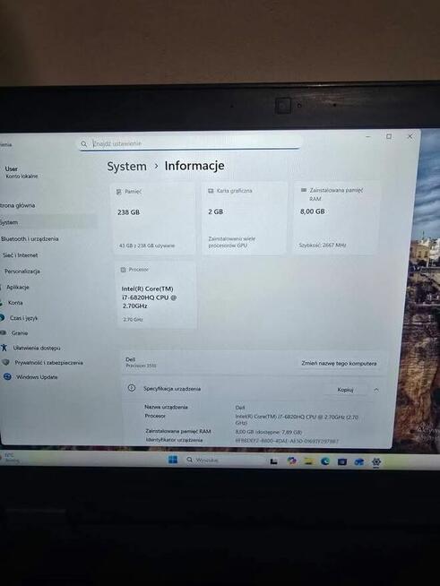 Dell Precision 3510 jak nowy