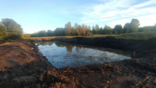 Koparka długie ramie czyszczenie stawów