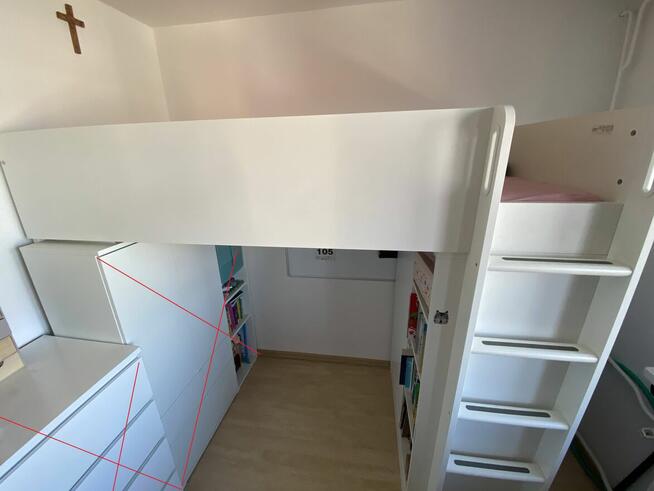 IKEA łóżko na antresoli SMASTAD białe