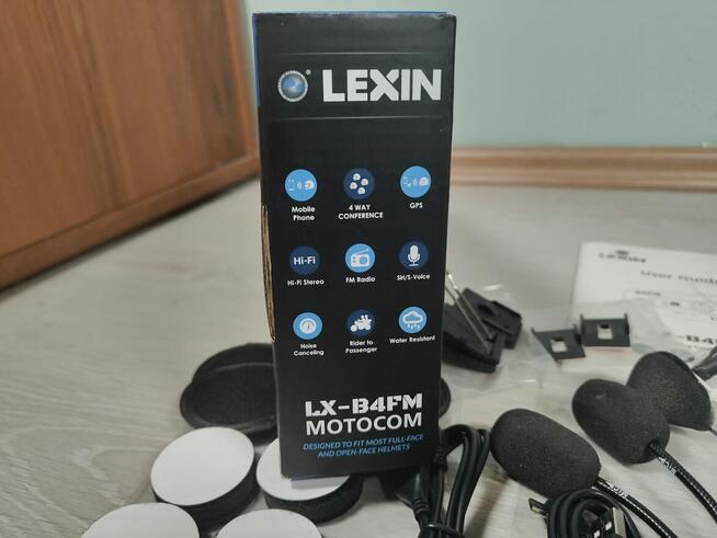 2x Interkom motocyklowy Lexin LX-B4FM interkom na dwa kaski