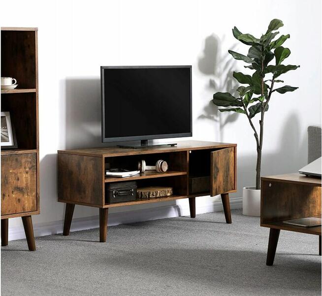 Szafka RTV Retro Stolik pod Telewizor 55 Brązowa