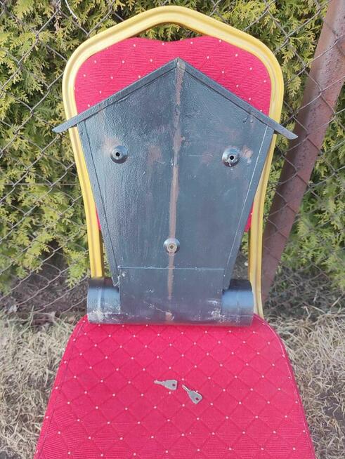 Skrzynka na listy korespondencję gazety metalowa brązowa