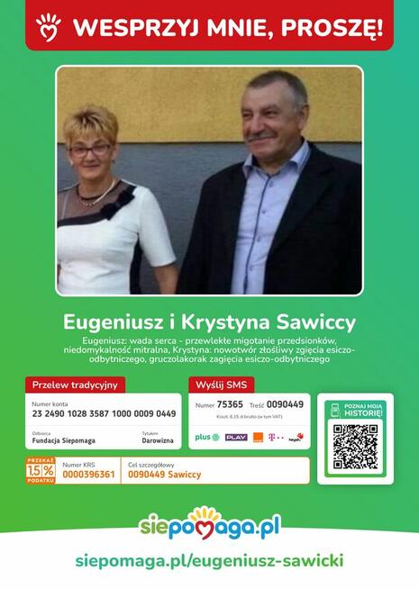 Prośba o 1.5% na leczenie